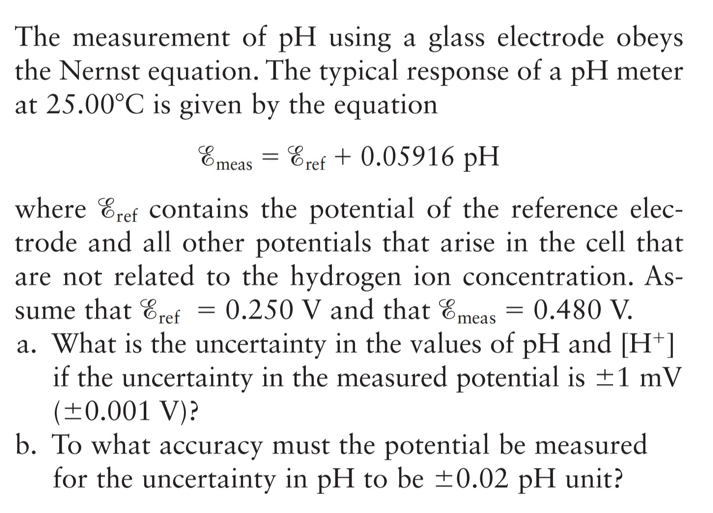 the measurement ph using glass electrode obeys the nernst equation the